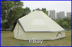 5m Bell Tent With Zipped In Ground Sheet 10 Berth family camping tent Beige