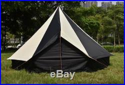 5m Camping Bell Tent ZIG 400-Ultimate Black stripes water proof & Carrycase