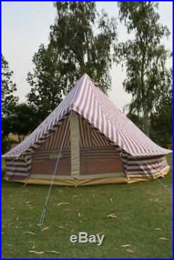 5m Canvas Bell Tent 100% cotton 400Ultimate ZIG Zipped-in-Groundsheet & carryBag