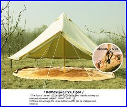 6M Canvas Bell Tent Outdoor Wedding Ultimate Yurt Glamping Outdoor Camping Beige