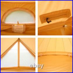6M Waterproof Canvas Bell Tent Glamping Camping Tent Family Tent Yurt Stove Jack