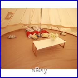 6M Waterproof Outdoor Cotton Canvas Bell Tent Glamping Camping Tent Stove Jack