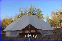 6Metre Emperor Twin Bell Tent Safari Tent Waterproof Hunting Glamping Wall Tent