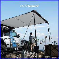 6.6'x9.8' Car Side Awning Rooftop Adjustable Height Retractable Roof Rack Awning