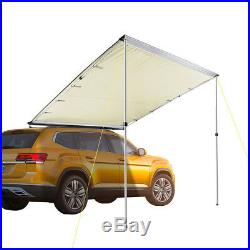6.6x8.2' Car Side Awning Rooftop Tent Sun Shade SUV Outdoor Camping Travel Beige