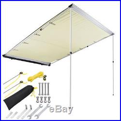 6.6x8.2' Car Side Awning Rooftop Tent Sun Shade SUV Outdoor Camping Travel Beige