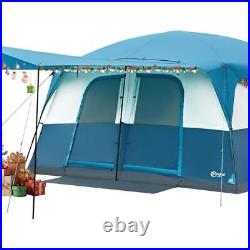 6 8 10 Person Family Camping Tent with Porch, Big Family Camping Tent
