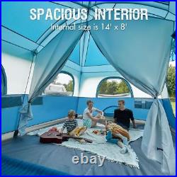 6 8 10 Person Family Camping Tent with Porch, Big Family Camping Tent