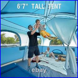 6 8 10 Person Family Camping Tent with Porch, Big Family Camping Tent