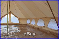 6 Metre Emperor Twin Bell Tent Safari Tent Waterproof Hunting Glamping Wall Tent