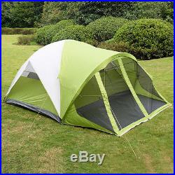 6 Person 2 Room Waterproof Camping Tent Double Layer Family Outdoor Hiking WithBag