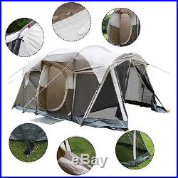 6 Person 3 Room Waterproof Camping Tent Double Layer Family Outdoor Hiking WithBag
