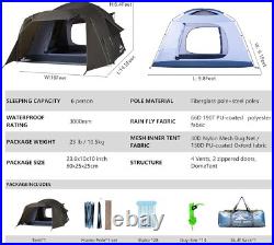 6 Person Family Camping Tent Spacious 3000mm Waterproof Road Trips Dark Green 6 Person Family Camping Tent Spacious 3000mm Waterproof Road Trips Dark Green