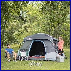 6-Person Family Dark Rest Cabin Tent 10' X 9' Outdoor Camping Hiking