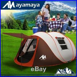 6 Person Instant Pop Up Camping Tent Waterproof Family Hiking Cabin Dome Rainfly
