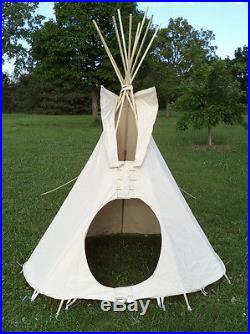 6 ft. Diameter tipi, teepee, or tepee 100% cotton duck Outdoor or Indoor tent