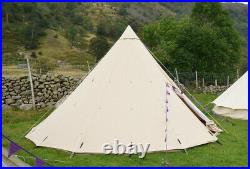 6m Teepee Ultimate Single Pole Tipi Quality Canvas Tents