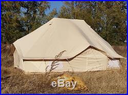 6x4 Meter Emperor Twin Bell Tents Safari Tent Waterproof Camping Glamping Yurt
