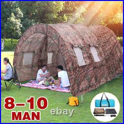 8-10 Person Camping Tent Double Layer Waterproof Outdoor Hiking Family Shelter