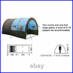 8-10 Person Super Big Camping Tent Waterproof Portable Outdoors Hiking Party US