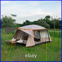 8-12 Person Camping Tent Large Capacity Portable Cabin Tent With 2 Room C4L5