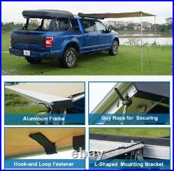 8.28.2 Ft Retractabl Car Side Awning Outdoor Pull Out Roof Tent Sun withLED Light