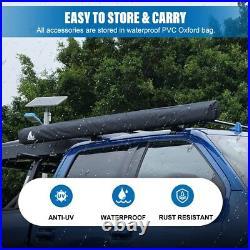 8.2x8.2ft Retractable Car Side Awning Pull Out Tent Shelter Travel Camping Khaki