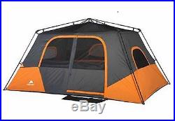 8 PERSON ORANGE CABIN TENT Family Camping Waterproof Outdoor Hiking LARGE BIG
