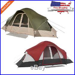 8-Person 2 Rooms Outdoor Tent Camping Family Cabin Shelter Hiking with Mud Mat