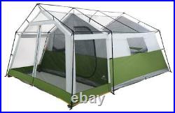 8-Person Family Cabin Tent with Screen Porch and Wheeled Carrying Bag