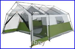 8-Person Family Cabin Tent with Screen Porch and Wheeled Carrying Bag