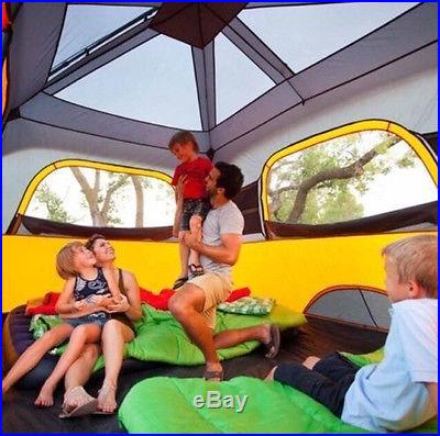 8 Person Instant Cabin Tent Family Camping Waterproof Outdoor Hiking Airbed New