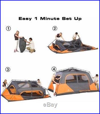 8 Person Instant Cabin Tent Family Camping Waterproof Outdoor Hiking Airbed New