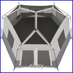 8 Person Instant Hexagon Cabin Tent Outdoor Foldable Waterproof Portable Storage