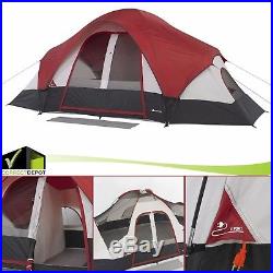 8 Person Ozark Trail Instant Cabin 2 Room Family Dome Tent Camping Outdoor