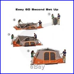 8 Person Tent Instant 2 Room Family Cabin Camping Gear Equipment Outdoor Easy Up