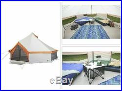 8 Person Yurt Camping Tent Waterproof Family Outdoor Hiking Shelter Heavy Duty