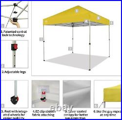 8x8 Pop Up Canopy Beach Tent with One Push Setup Easy Outdoor Sun Shade. A