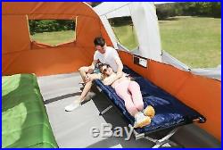 ALPHA CAMP 6 Person Family Tent with Screen Room Cabin, 17' x 9', Orange