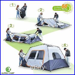 ALPHA CAMP 8 Person Dome Tent for Camping Easy Setup Tent with Foot Mat