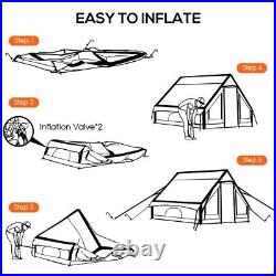 Aisunss Inflatable Outdoor Camping Tent Family 3-4 persons Easy Set up glamping