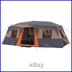 All Season Comfortable Orange Grey 12 Person 3 Room Cabin Tent Travel Camping