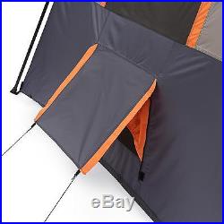 All Season Comfortable Orange Grey 12 Person 3 Room Cabin Tent Travel Camping