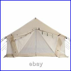 Alpha Canvas Wall Tent 12'x14' Waterproof Camping Tent withAluminum Frame 4 Season