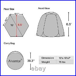 Alvantor 4-6 Person Pop Up Screen House Tent Mesh Canopy Camping Used