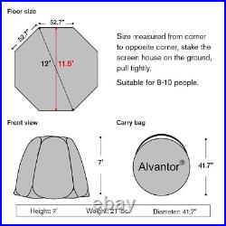 Alvantor Pop Up Screen House 2-15 Person, Outdoor Canopy Mosquito Net Foldable