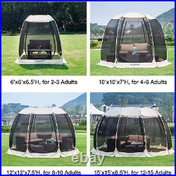 Alvantor Pop Up Screen House Outdoor Canopy Gazebo Screen Shelter Instant 2-15 P