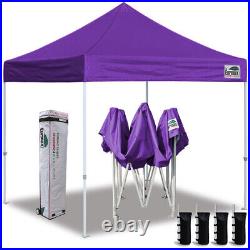 Basic Pop up Canopy 10x10 Instant Outdoor Party Portable Folded with Wheeled Bag