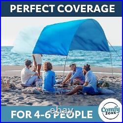Beach Sun Shade, The Ultimate Wind-Resistant Canopy, Offers 150 Sq. Ft. Of Shade Beach Sun Shade, The Ultimate Wind-Resistant Canopy, Offers 150 Sq. Ft. Of Shade