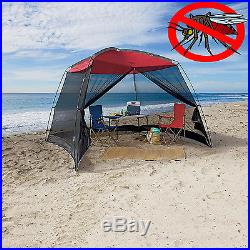 Beach Tent Shelter Large Sun Shade Canopy 10 x 10 Ft. Summer Camping Roof Mesh